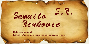 Samuilo Nenković vizit kartica